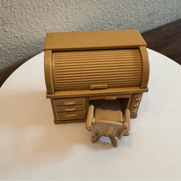 Fisher-Price Other - Vintage Fisher Price Dollhouse Roll Top Desk Chair Hong Kong Plastic